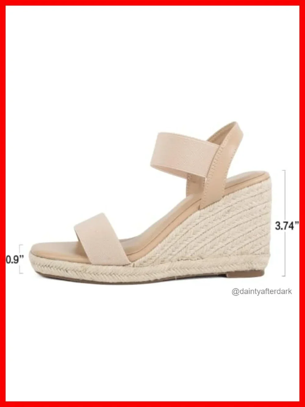 Women's Espadrille Platform Wedge Sandals Square Open Toe Ankle Strap Faux